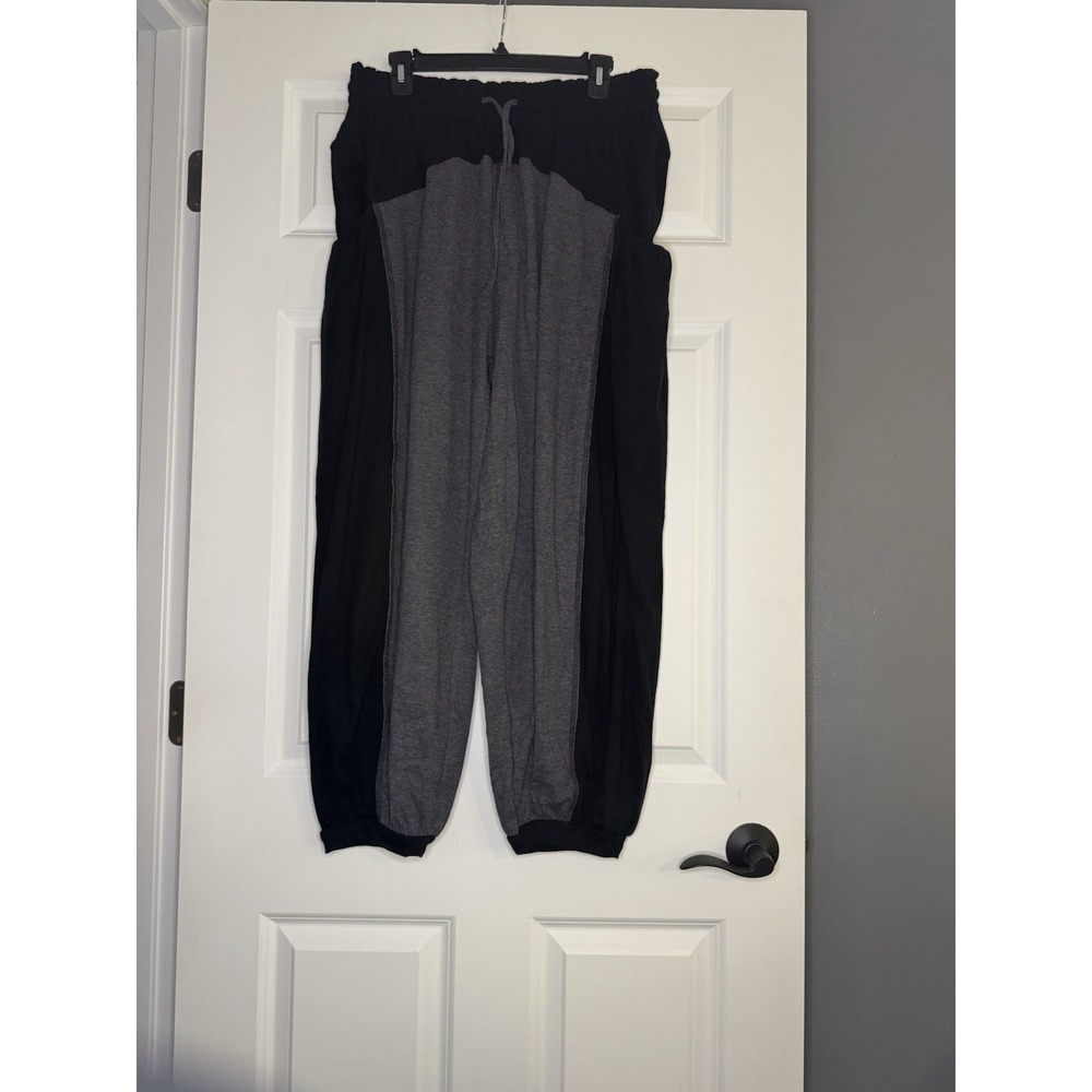 Fiseow Balloon Leg Pull On Pants Black And Gray Xl Nwt